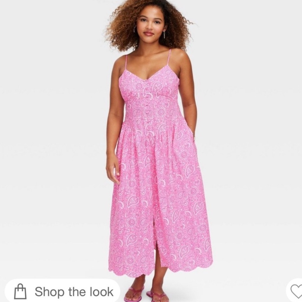 New Roller Rabbit x Target Pink Paisley Maxi Dress NWT